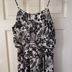 Hawaiian/tropical print mini dress